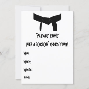 Festa de aniversário de Artes Marciais Convite Ver