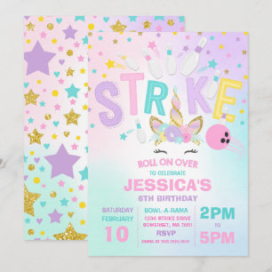 Festa de aniversário de Boliche de Convite da Bol