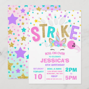 Festa de aniversário de Boliche de Convite da Bol