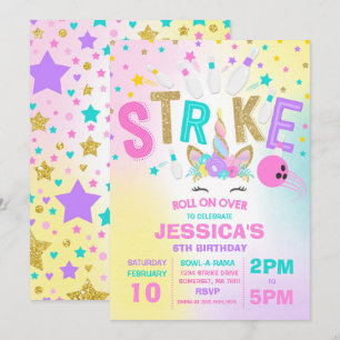 Festa de aniversário de Boliche de Convite de Boli