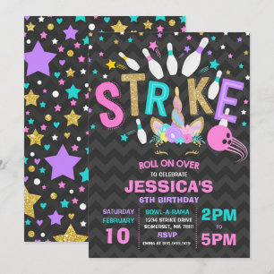 Festa de aniversário de Boliche de Convite de Boli