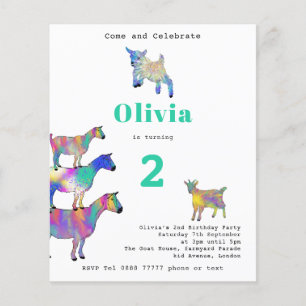 Festa de aniversário de cabra fofa