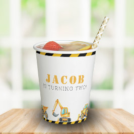 Festa de aniversário de construção Xícara de papel