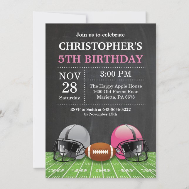 Festa de aniversário de Convite de Aniversário de  (Frente)