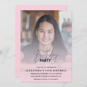 Festa de aniversário de convite para 14 de anivers