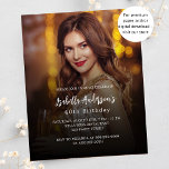 Festa de aniversário de convite para orçamento de<br><div class="desc">Personalize e adicione sua foto e detalhes da festa. Usei uma cobertura escura sobre a foto para que seja mais fácil ler o texto. Eu adicionei 2 camadas, mas apenas uma está ativa. Há um pequeno símbolo na extremidade da camada/linha de sobreposição que você pode clicar para ocultar ou ocultar....</div>