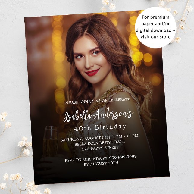 Festa de aniversário de convite para orçamento de  (Criador carregado)