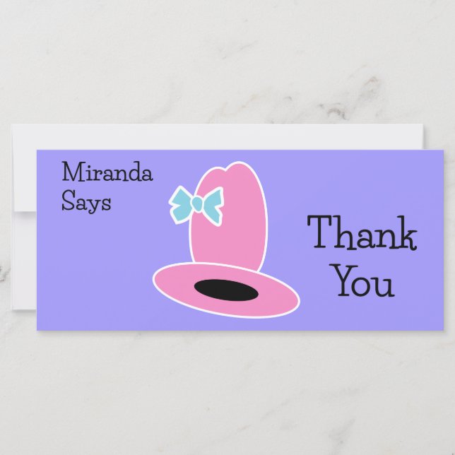 Festa de aniversário De Cowgirl Obrigado (Frente)