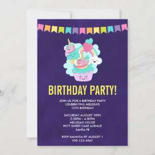 Festa de Aniversário de Cupcake e Sorvete Feliz