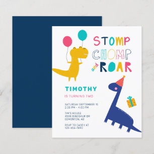 Festa de Aniversário de Dinossauro Bonito e Barato