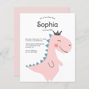 FESTA DE ANIVERSÁRIO de Dinossauro Mínima Rosa do 