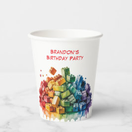 Festa de aniversário de explosão de blocos de cons