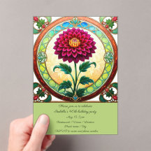 Festa de aniversário de Flores de Vidro Estreitas