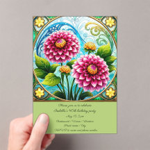 Festa de aniversário de Flores de Vidro Estreitas