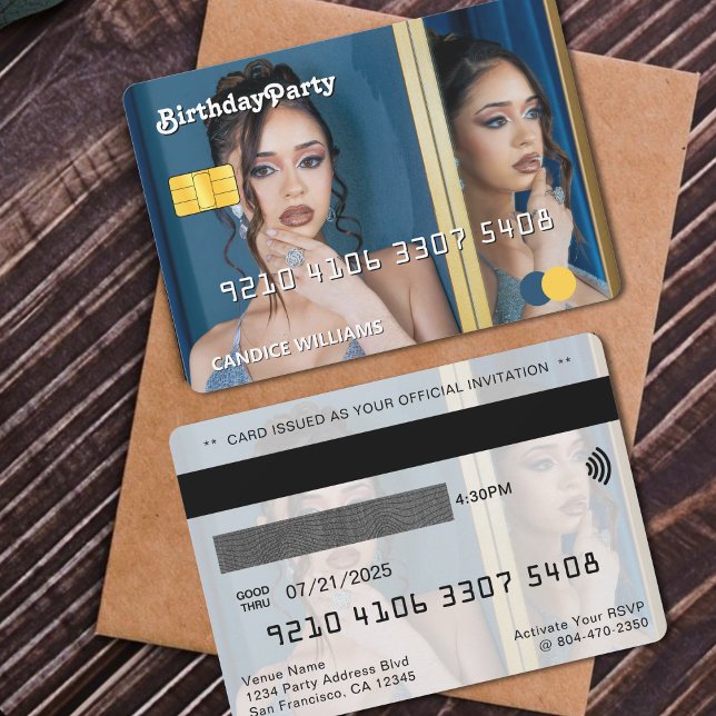 Festa de aniversário de Fotografias com Cartão de  (Credit Card Photo Birthday Party
)