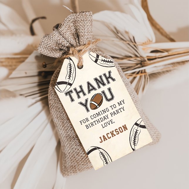 Festa de aniversário De Futebol Obrigado Etiqueta  (Criador carregado)