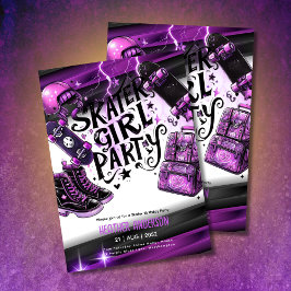 Festa de Aniversário de Garota Skater de Anime Pat