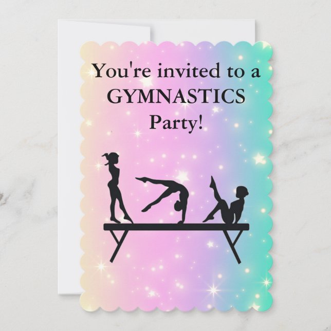 Festa de Aniversário de Ginástica Feminina Estrela (Frente)
