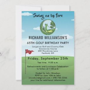 FESTA DE ANIVERSÁRIO DE GOLF 65 ANOS COM CONVITE D