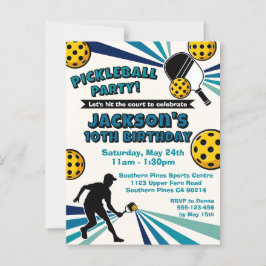 Festa de Aniversário de Pickleball Cartão Postal R
