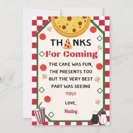 Festa de Aniversário de Pizza Agradecimento