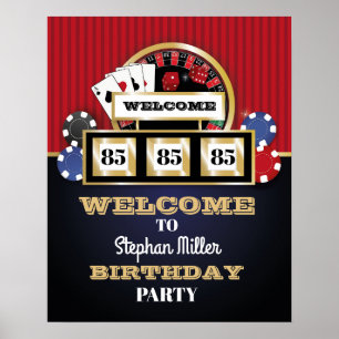 Festa de aniversário de Poster Noturna de Las Vega