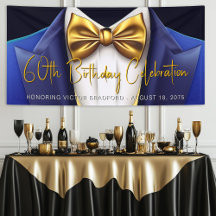 Festa de Aniversário de Smoking Azul Royal Dourado