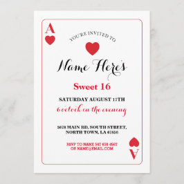 Festa de aniversário de Vegas do ás do cartão de