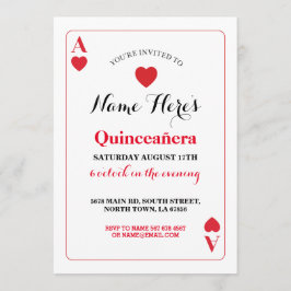 Festa de aniversário de Vegas do ás do cartão de