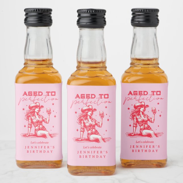 Festa de aniversário de Whiskey Cowgirl envelhecid (Garrafas)
