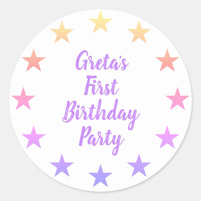 Festa de aniversário do adesivo (Frente)