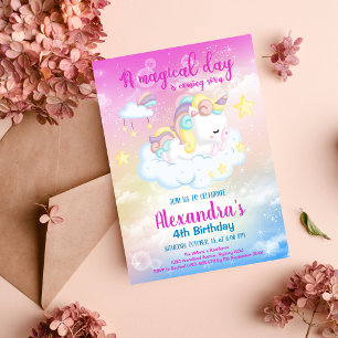 Festa de Aniversário do Arco-íris do Unicórnio Mág