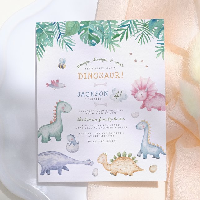 Festa de Aniversário do Dinossauro com Orçamento L (Criador carregado)