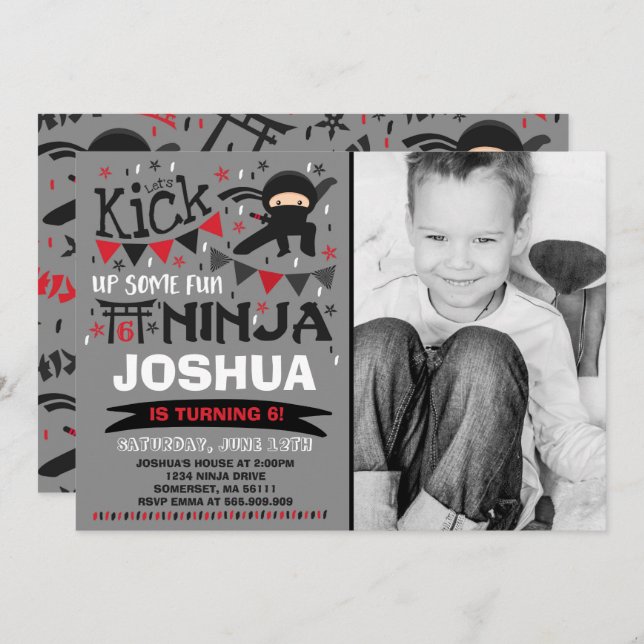 Festa de aniversário do karaté do convite do (Frente/Verso)