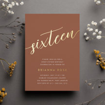 Festa de aniversário do Ouro Script Sweet 16