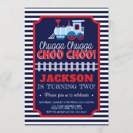 Festa de aniversário do trem do convite | do