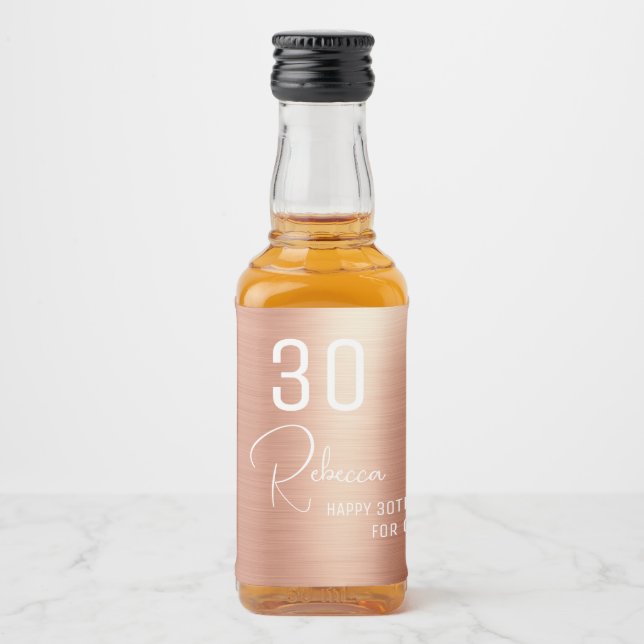 Festa de aniversário Elegante Chic Dourado 30 Mini (Frente)