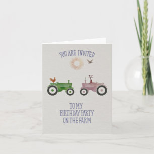 festa de aniversário em um Convite de festas de fa