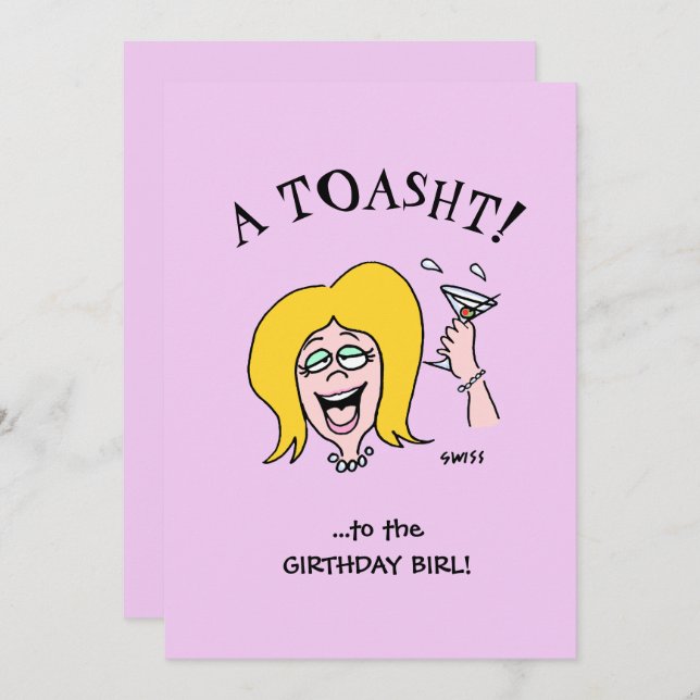 Festa de aniversário Engraçada Convite para Cartoo (Frente/Verso)