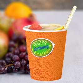 Festa de Aniversário Feliz e Engraçado, Pele Laran