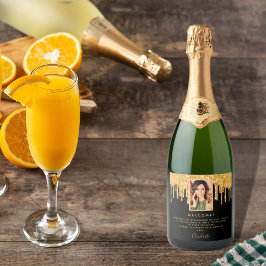 Festa de aniversário fotografia preto brilho doura