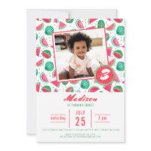 Festa de aniversário Fruta de melancia | Convites