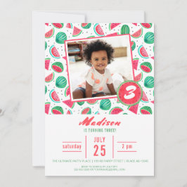 Festa de aniversário Fruta de melancia | Convites