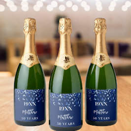 Festa de aniversário marinho azul confetti anos