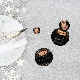 festa de aniversário mascarada preto de poeira dou