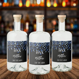 Festa de aniversário negro marinho azul confetti a