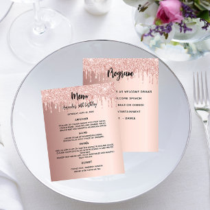 Festa de aniversário ouro rosa do programa de menu