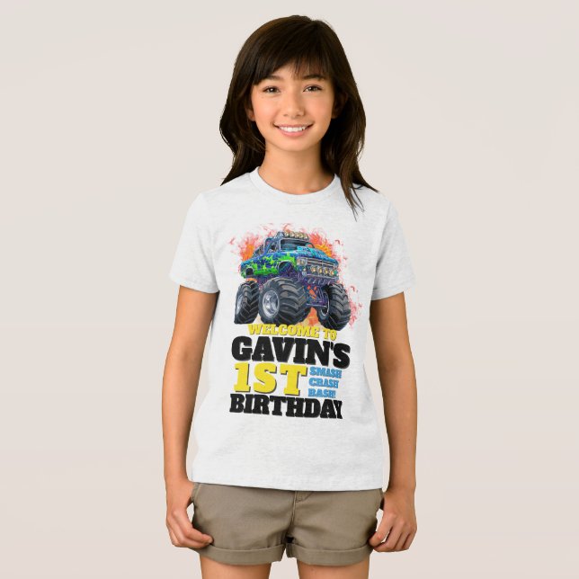 Festa de aniversário Personalizada Monster Truck (Frente Completa)