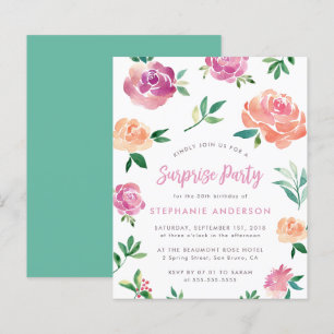 Festa de aniversário Primavera de Rosa de orçament