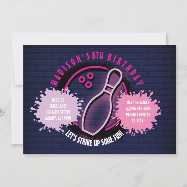 FESTA DE ANIVERSÁRIO REDONDA DA BOLA DE BOLICHE DE (Frente)